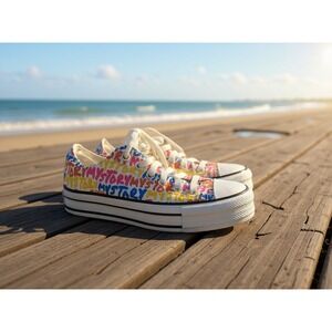 Converse All Star Chuck Taylor Platform‎ Graffiti Print Low Top Women's Shoes